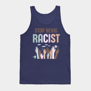 Stop Being Racist Anti-Racism Equality Pastel Tank Top